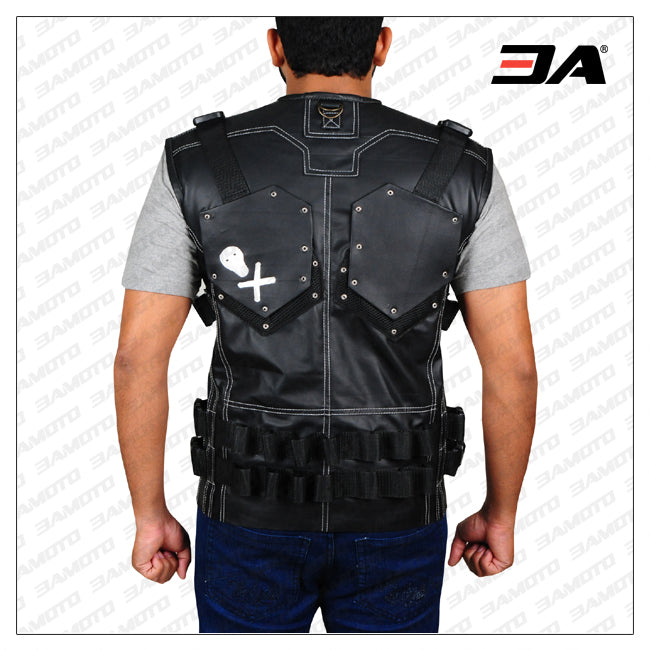 Commando Black Leather Vest