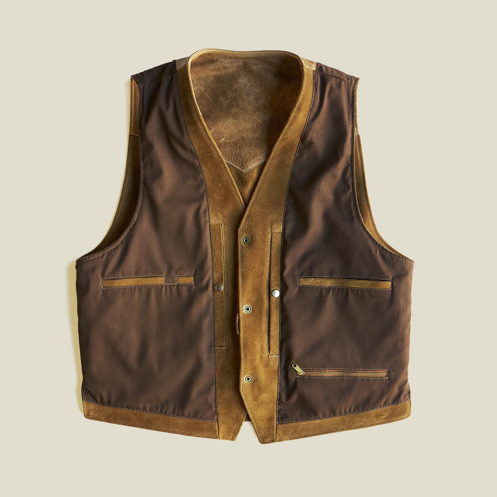 Men’s Tan Suede Ranch Vest