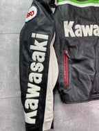 Trending Cowhide Kawasaki Motorcycle Racing Leather Jacket