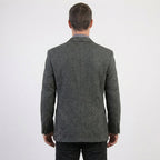 Men’s Gray Herringbone Wool Blazer – Classic Tailored Waverly Sport Coat