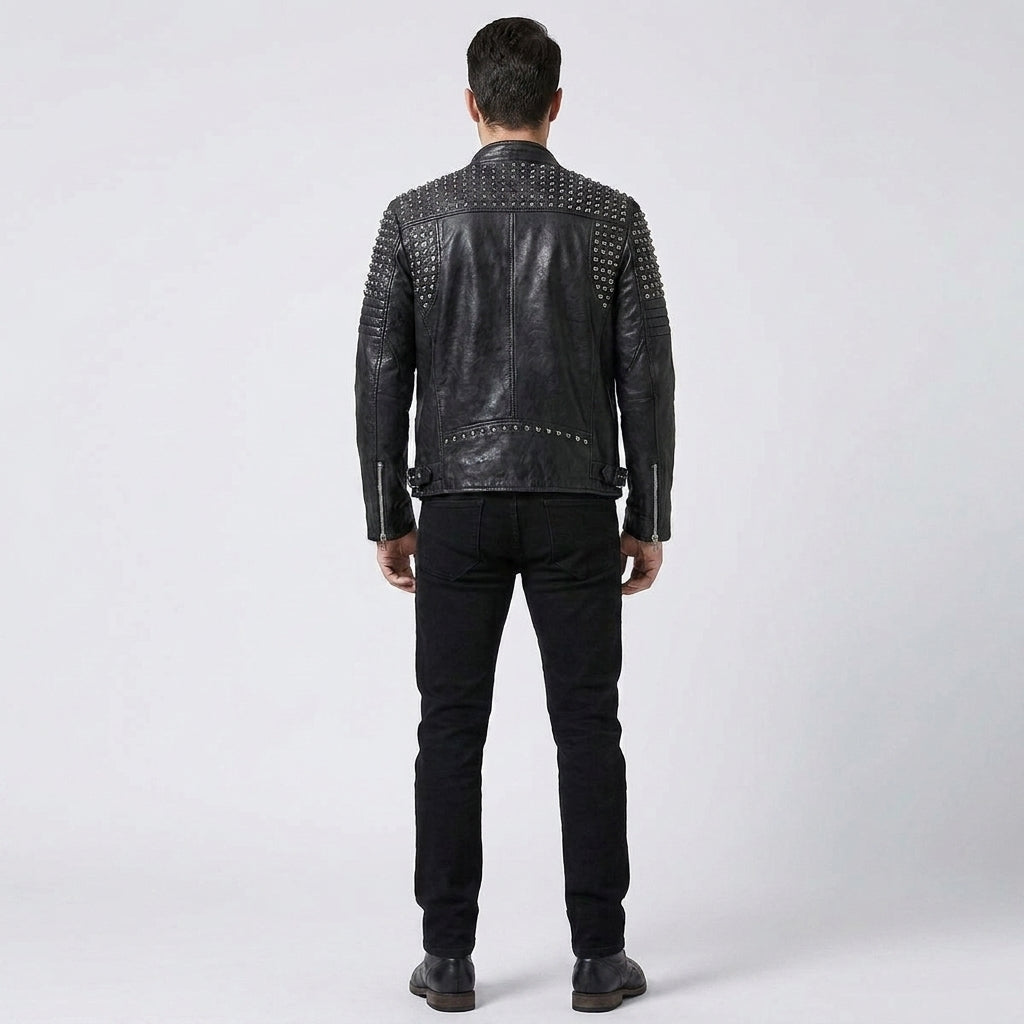 Men's Leather Punk Jacket