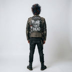 Men's Black Studded Punk Leather Jacket