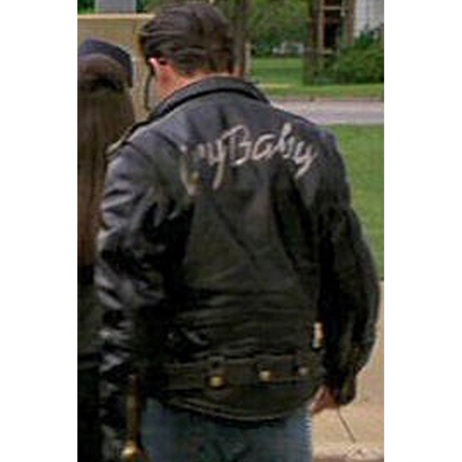Johnny Depp Black Leather Cry Baby Motorcycle Jacket
