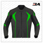 Custom Green And Black Motorcycle Leather Jacket
