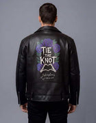 Custom Hand-Painted Men's Leather Biker Jacket