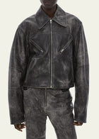 Men's Distressed Black Vintage Leather Jacket Rugged & Timeless