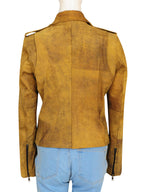 Premium Avanzar Women’s Distressed Brown Leather Jacket