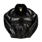 Double Goose Black Leather Country Down Jacket