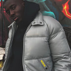 Authentic Double Goose Classic V-Bomber Leather Jacket | Light Grey