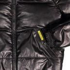 Double Goose Black Leather Country Down Jacket