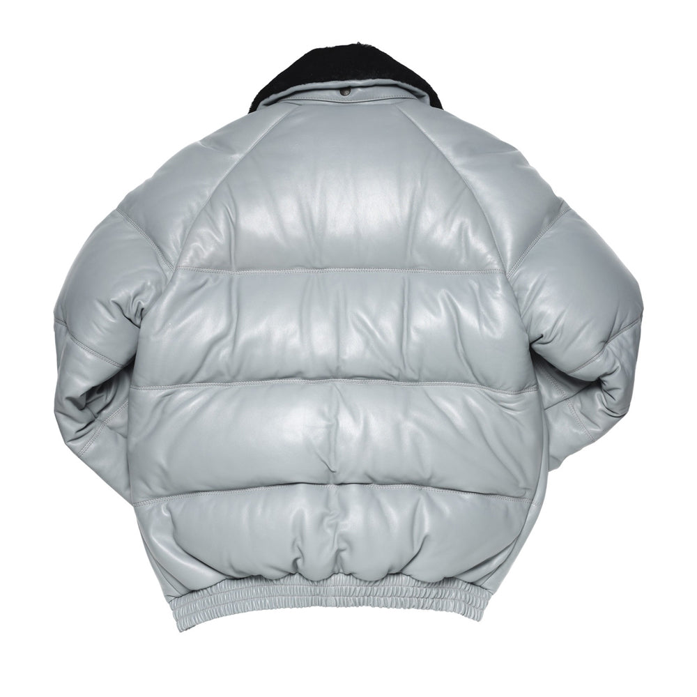 Authentic Double Goose Classic V-Bomber Leather Jacket | Light Grey