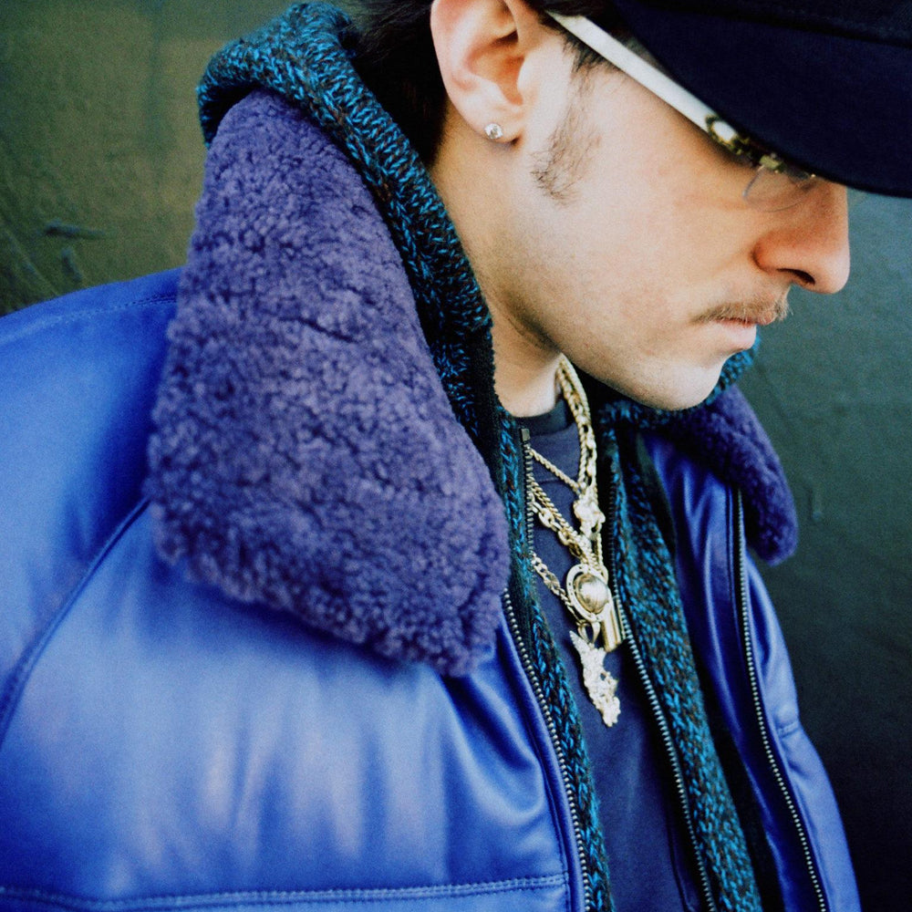 SNS x Double Goose Straight Bomber Jacket | Gradient Purple & Blue