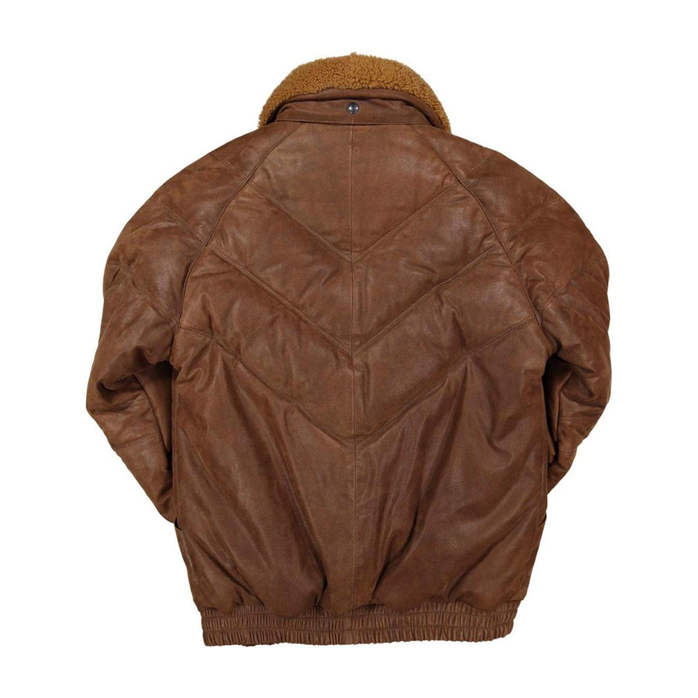 Double Goose Brown Leather Jacket