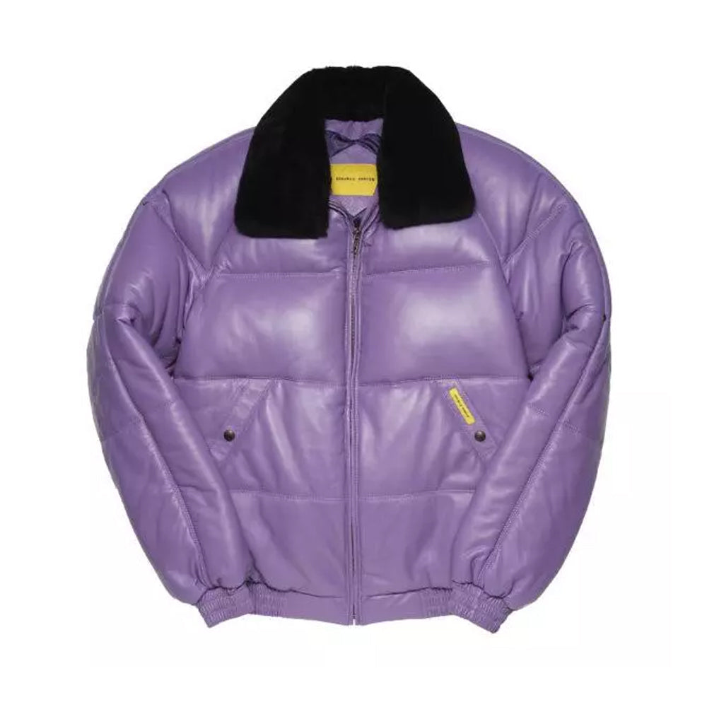 Double Goose Country Purple Leather Jacket