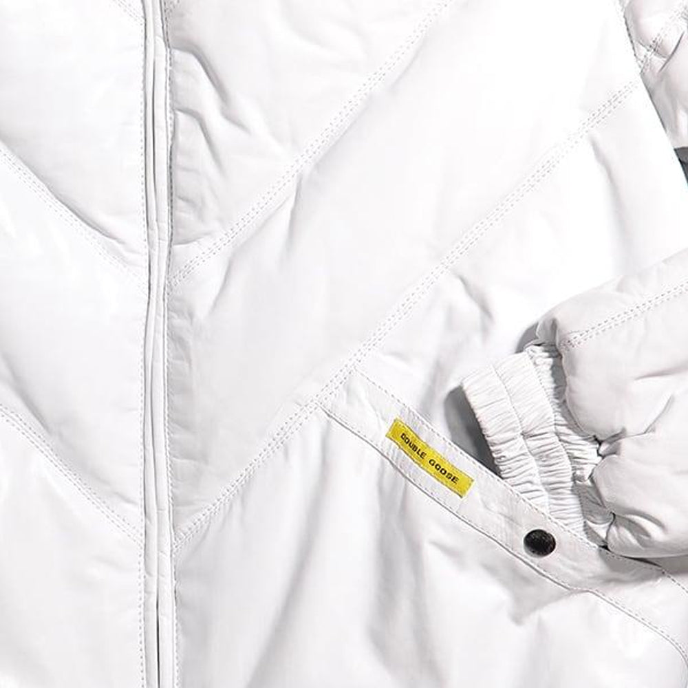 White double Goose Country Jacket With Genuine Fox Fur collar