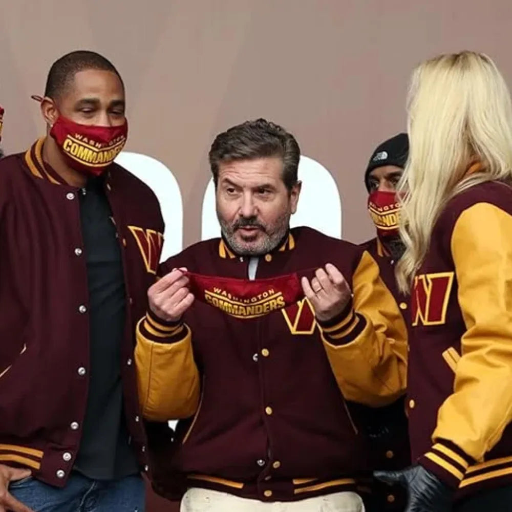 Yellow Letterman Washington Commanders Varsity Jackets