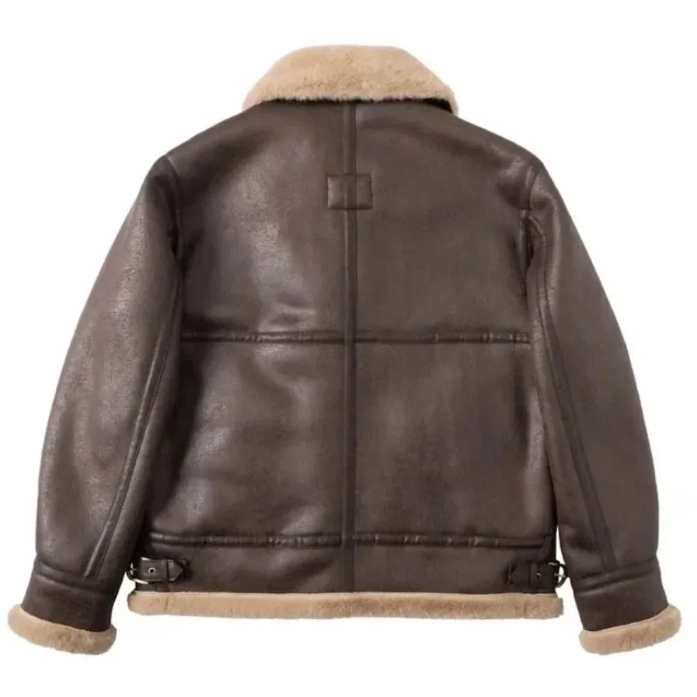 Leon Kennedy Resident Evil 4 Shearling Leather Jacket