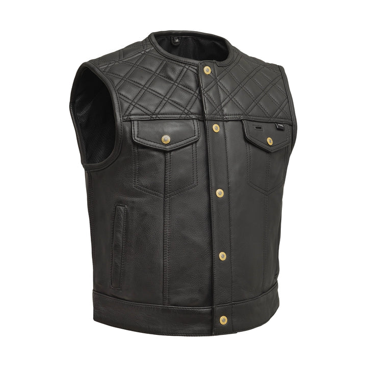 Shell Shock Men's Motorcycle Leather Vest limited edition