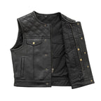 Shell Shock Men's Motorcycle Leather Vest limited edition