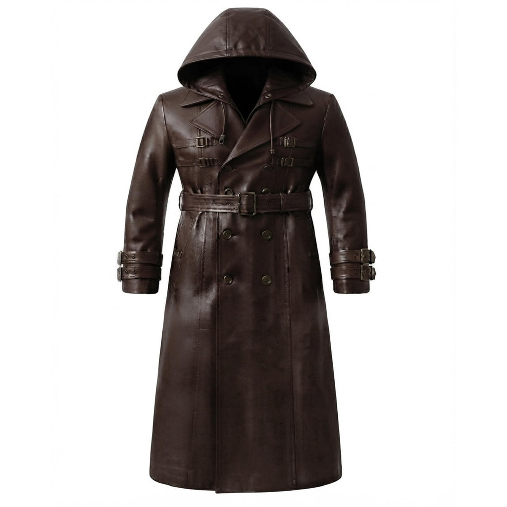 Unisex Leather Halloween Costume Coat