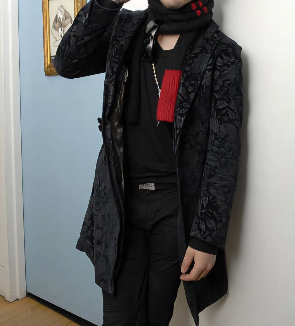 Custom Darren Povall Velvet Fabric Coat