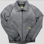 Elephant print v bomber jacket with removeable fur collar