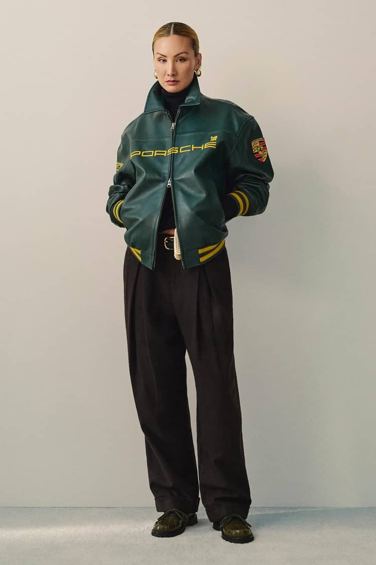 Premium Porsche 993 Leather Jacket | Unisex Vintage F1 Racing Bomber Green