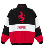 Ferrari F1 Embroidered Jacket – Triple Logo Racing Edition