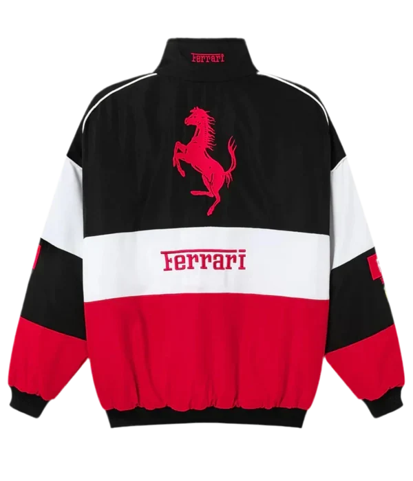 Ferrari F1 Embroidered Jacket – Triple Logo Racing Edition