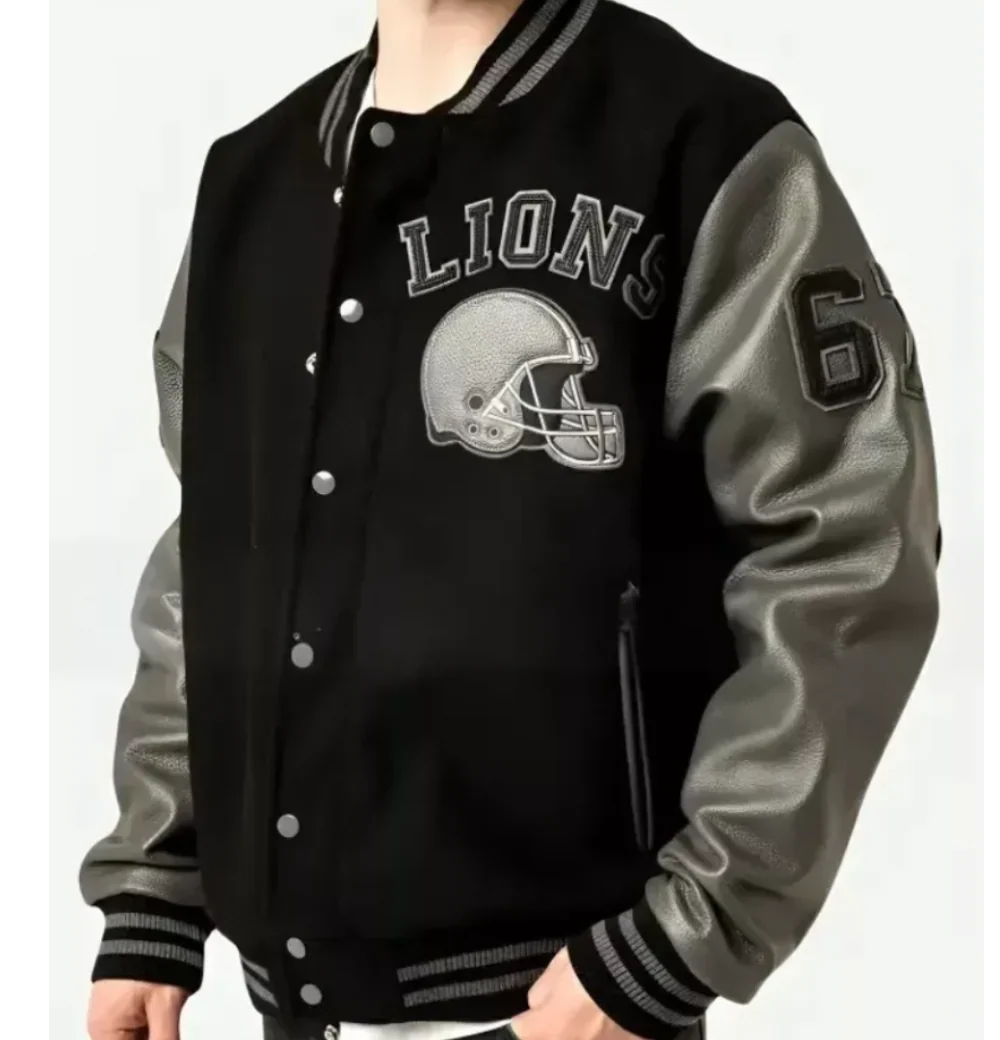 Venom 2 Eddie Brock  Detroit Lions Varsity Jacket