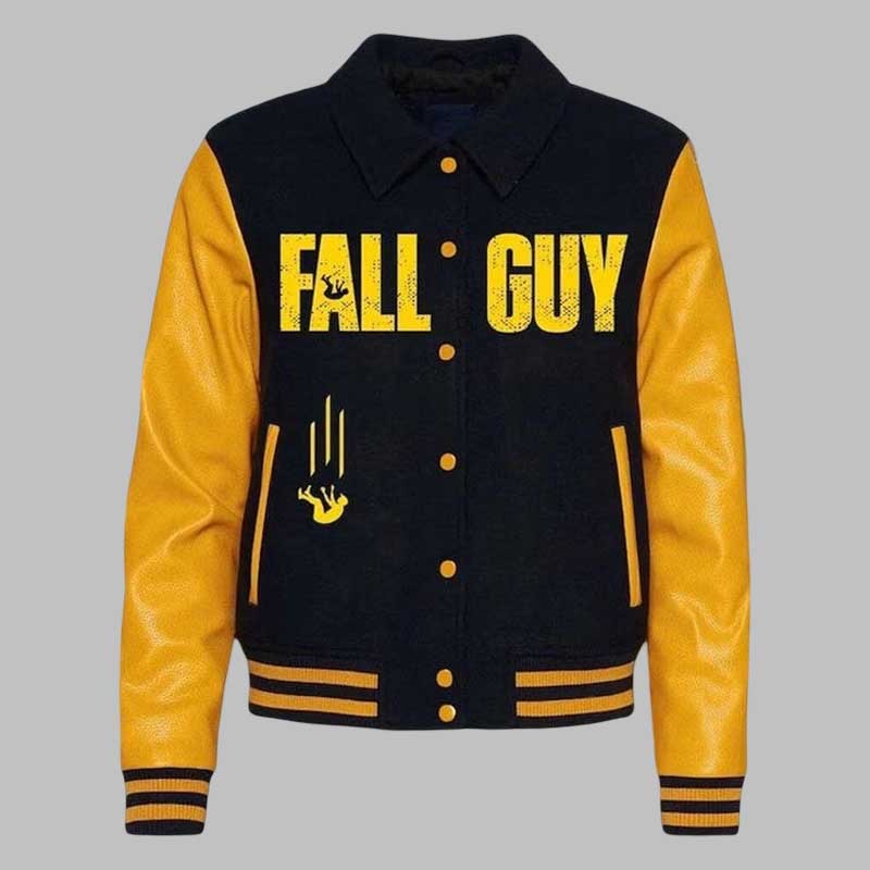 Fall Guy Black Yellow Varsity Jacket