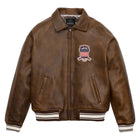 Avirex Iconic Brown Leather Bomber Jacket