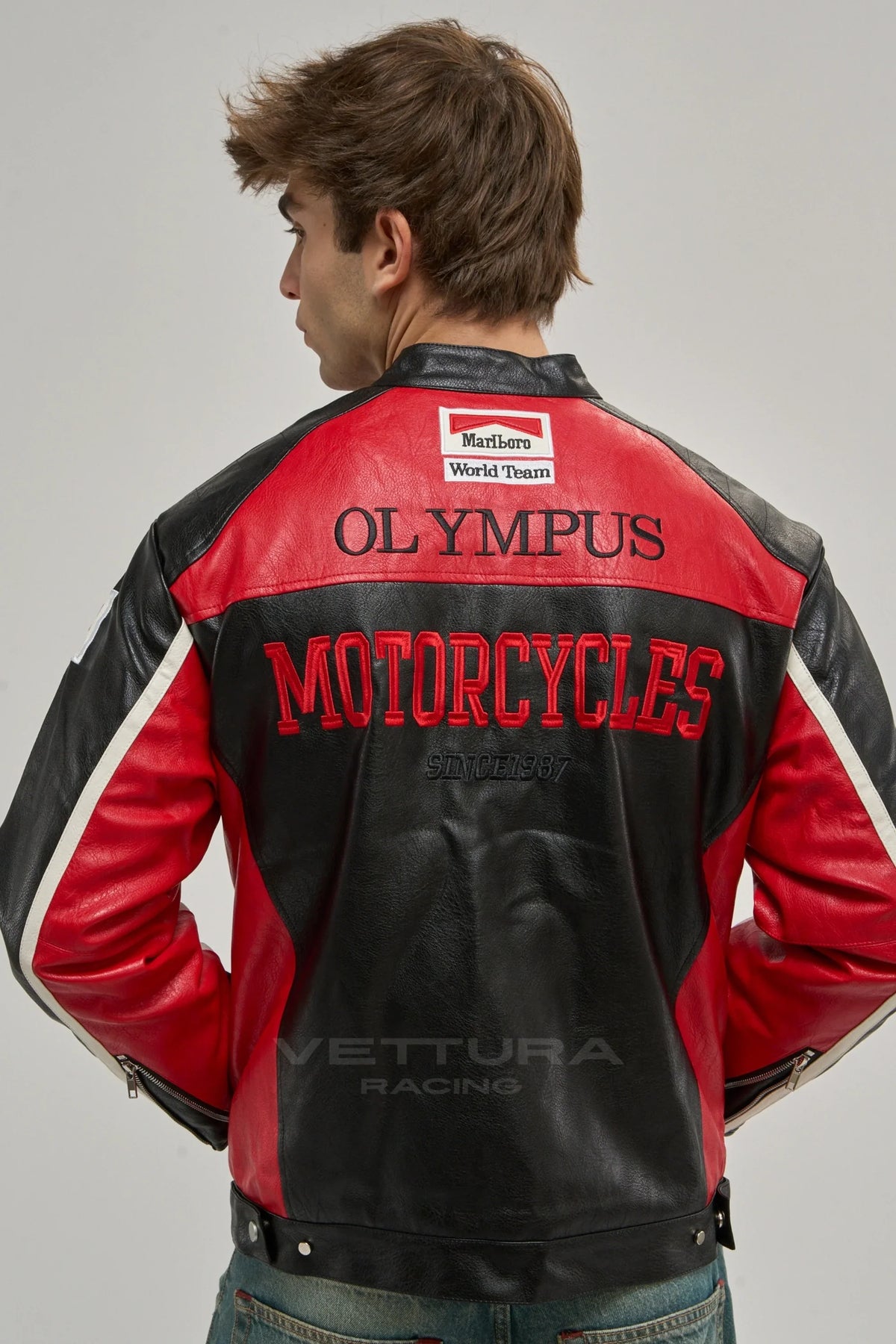 Ferrari F1 Olympus Leather Jacket - Red Edition – Ready to Ship
