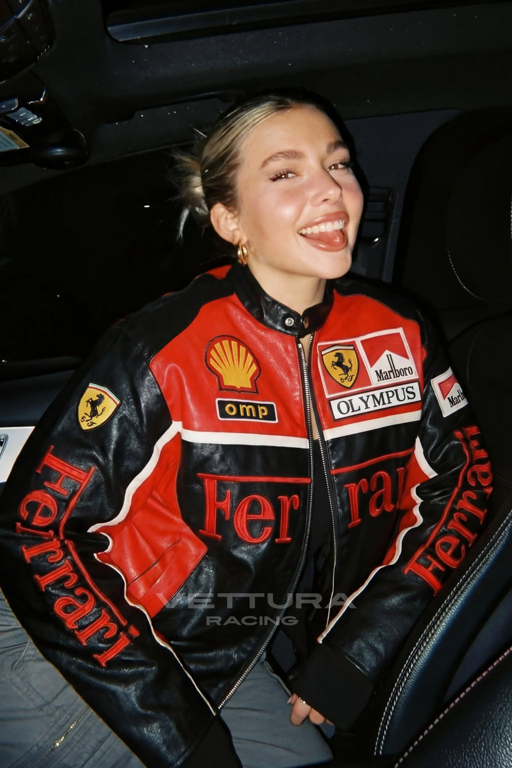 Ferrari F1 Olympus Leather Jacket - Red Edition – Ready to Ship
