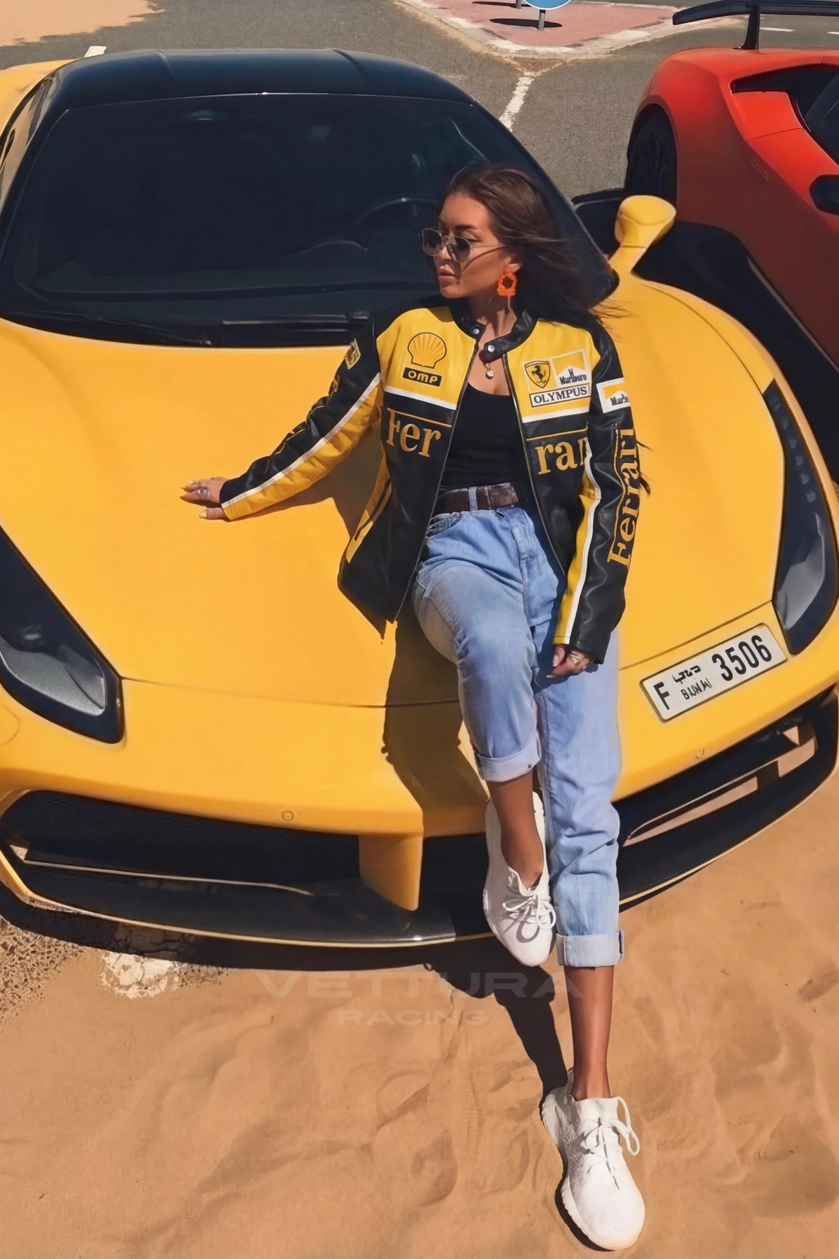 Ferrari F1 Olympus Leather Jacket - Yellow Edition – Ready to Ship