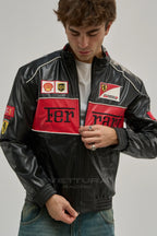 Ferrari F1 Vintage Leather Jacket - Red Edition – Ready to Ship