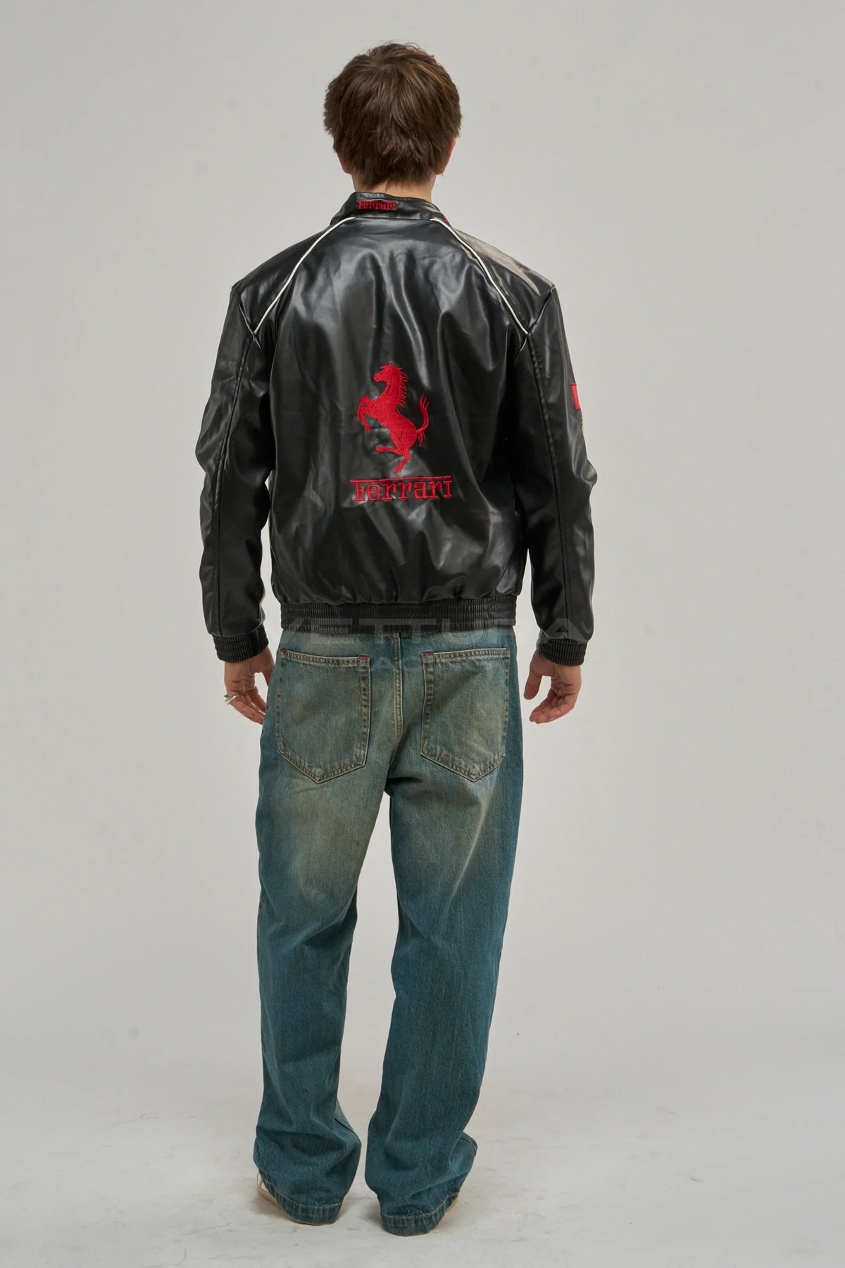 Ferrari F1 Vintage Leather Jacket - Red Edition – Ready to Ship