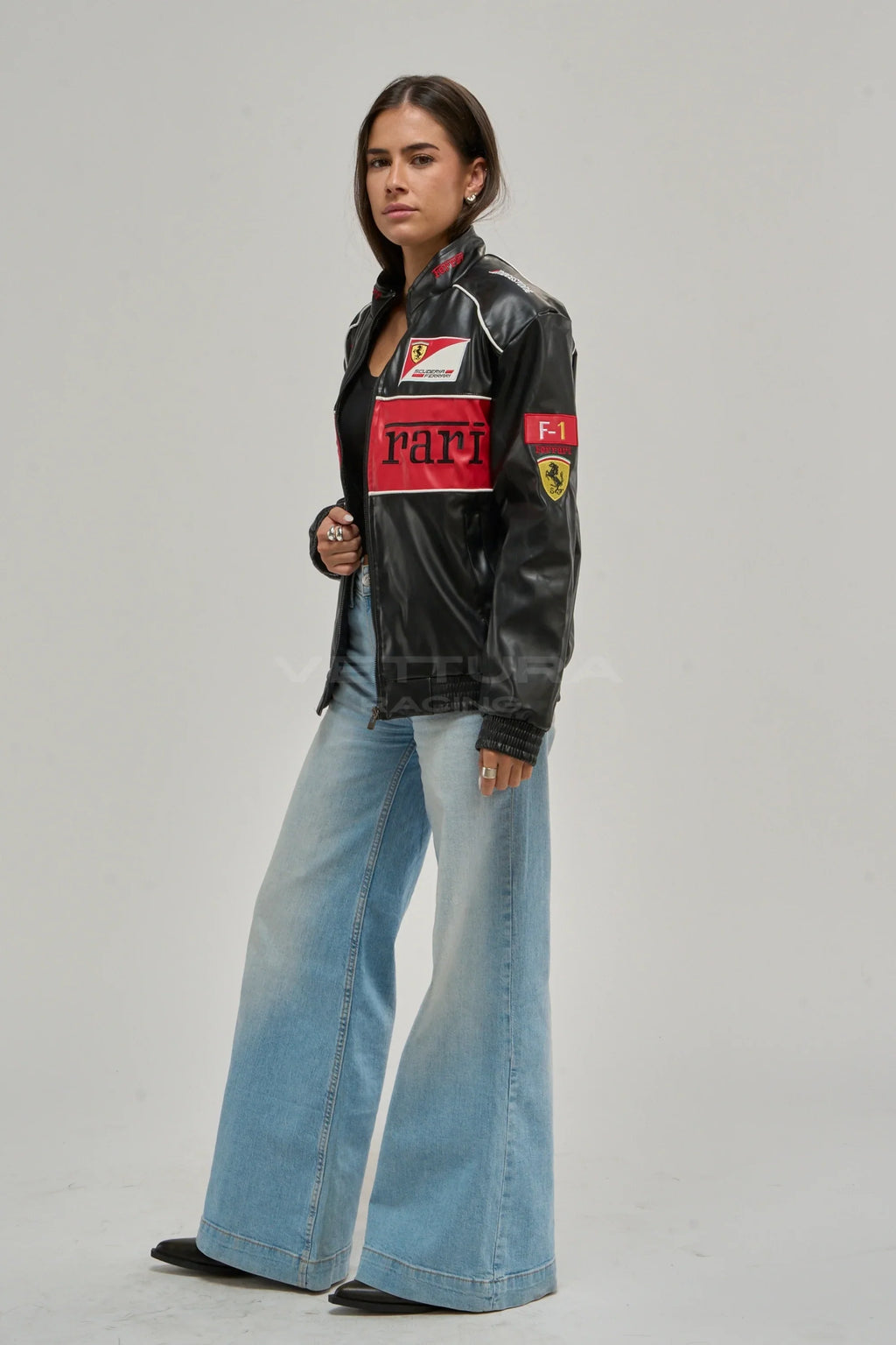 Ferrari F1 Vintage Leather Jacket - Red Edition – Ready to Ship