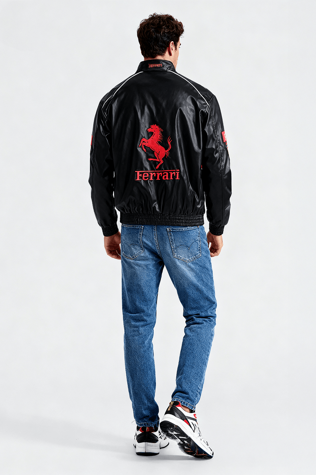 Ferrari F1 Vintage Leather Jacket - Red Edition