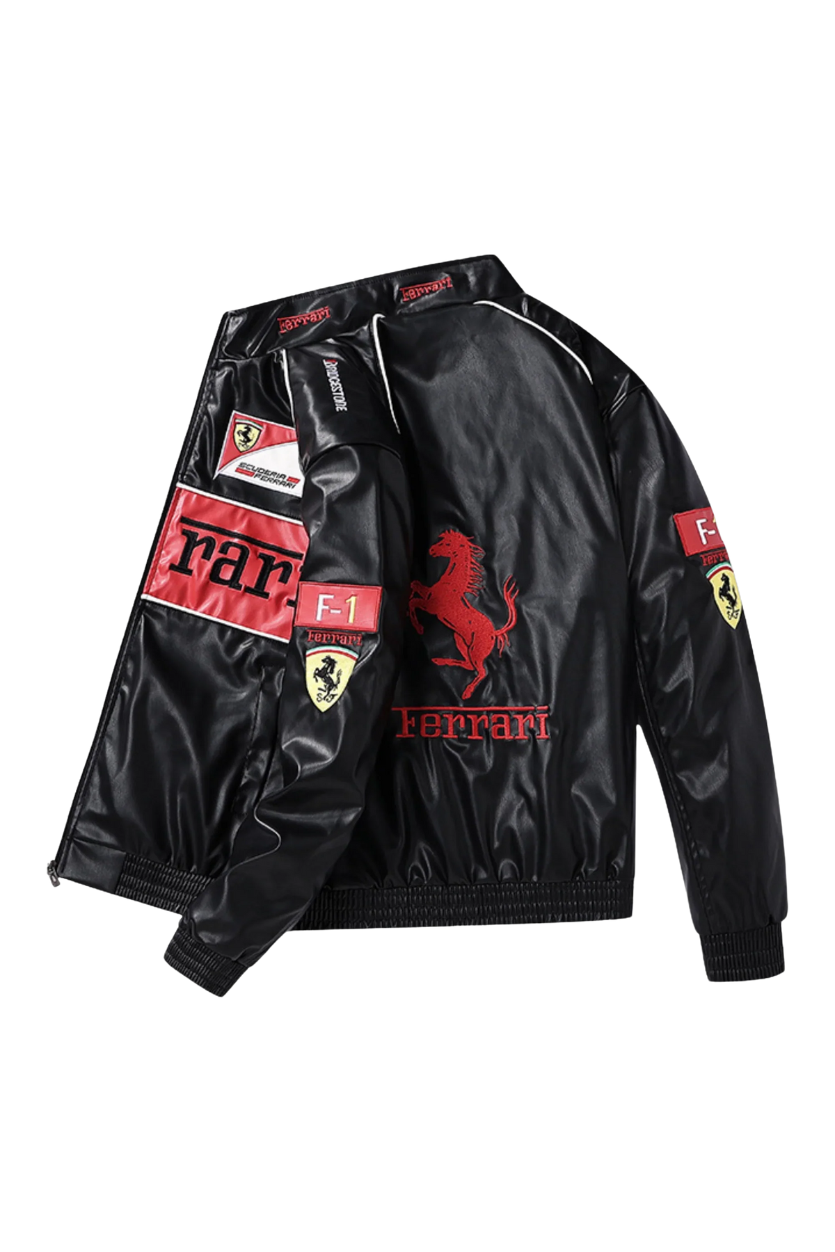 Ferrari F1 Vintage Leather Jacket - Red Edition – Ready to Ship