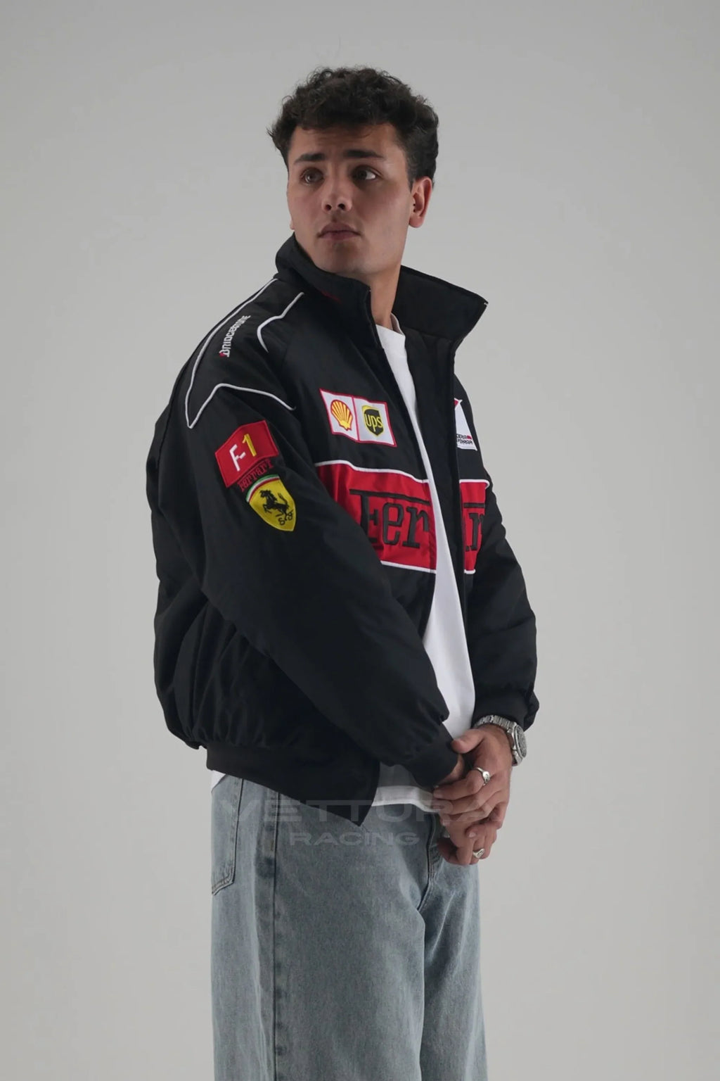Ferrari F1 Vintage Racing Jacket - Black Edition – Ready to Ship