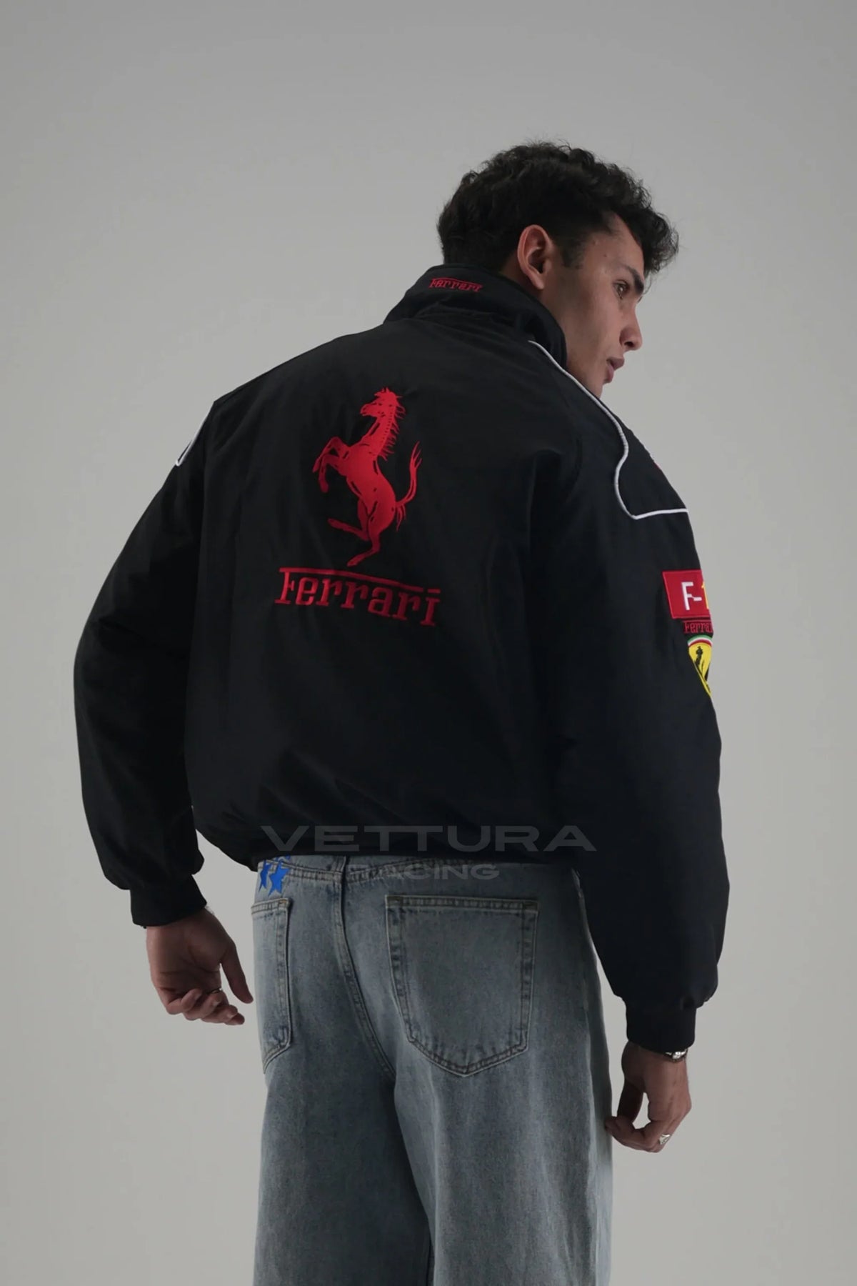 Ferrari F1 Vintage Racing Jacket - Black Edition – Ready to Ship