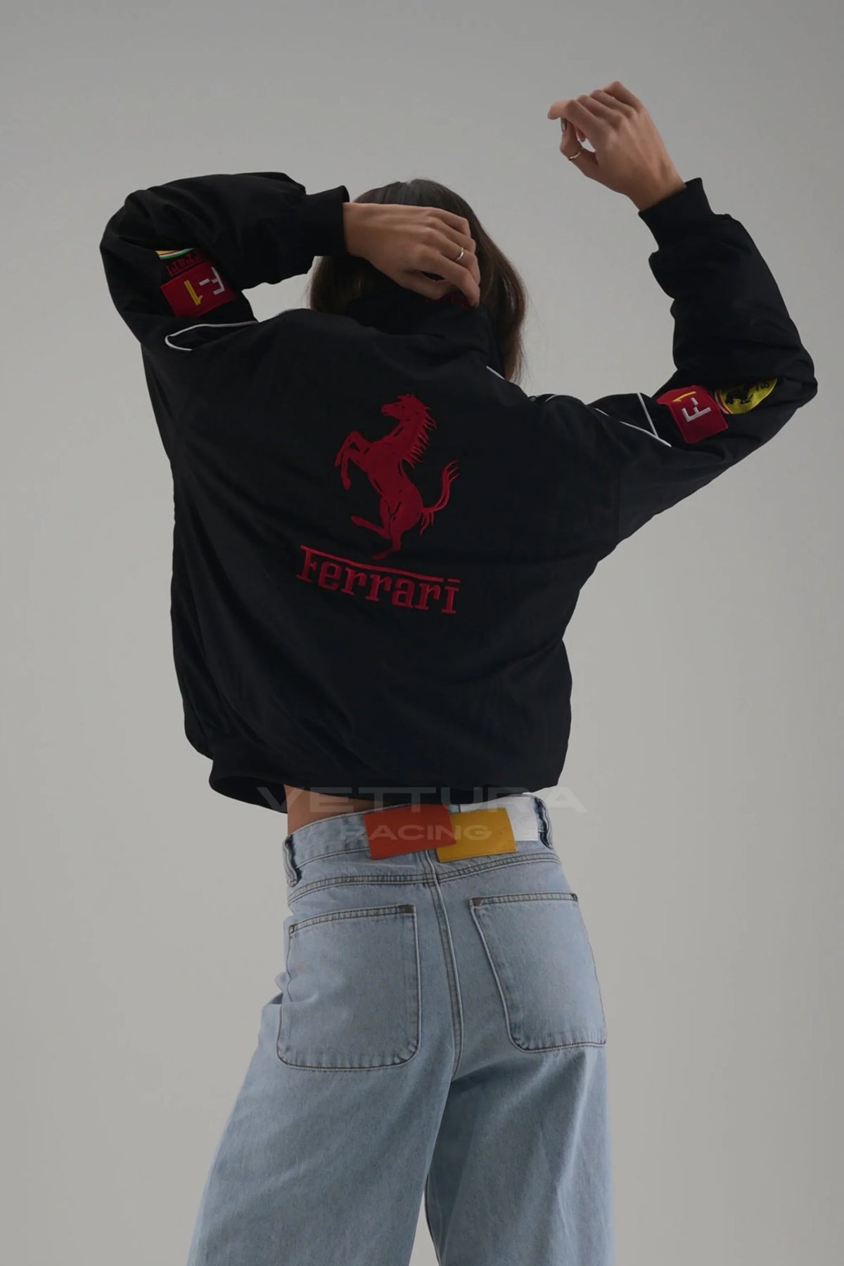 Ferrari F1 Vintage Racing Jacket - Black Edition – Ready to Ship