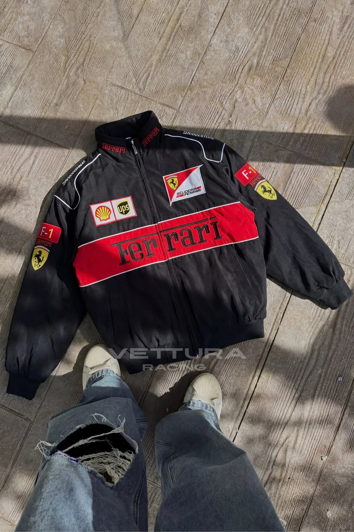 Ferrari F1 Vintage Racing Jacket - Black Edition – Ready to Ship