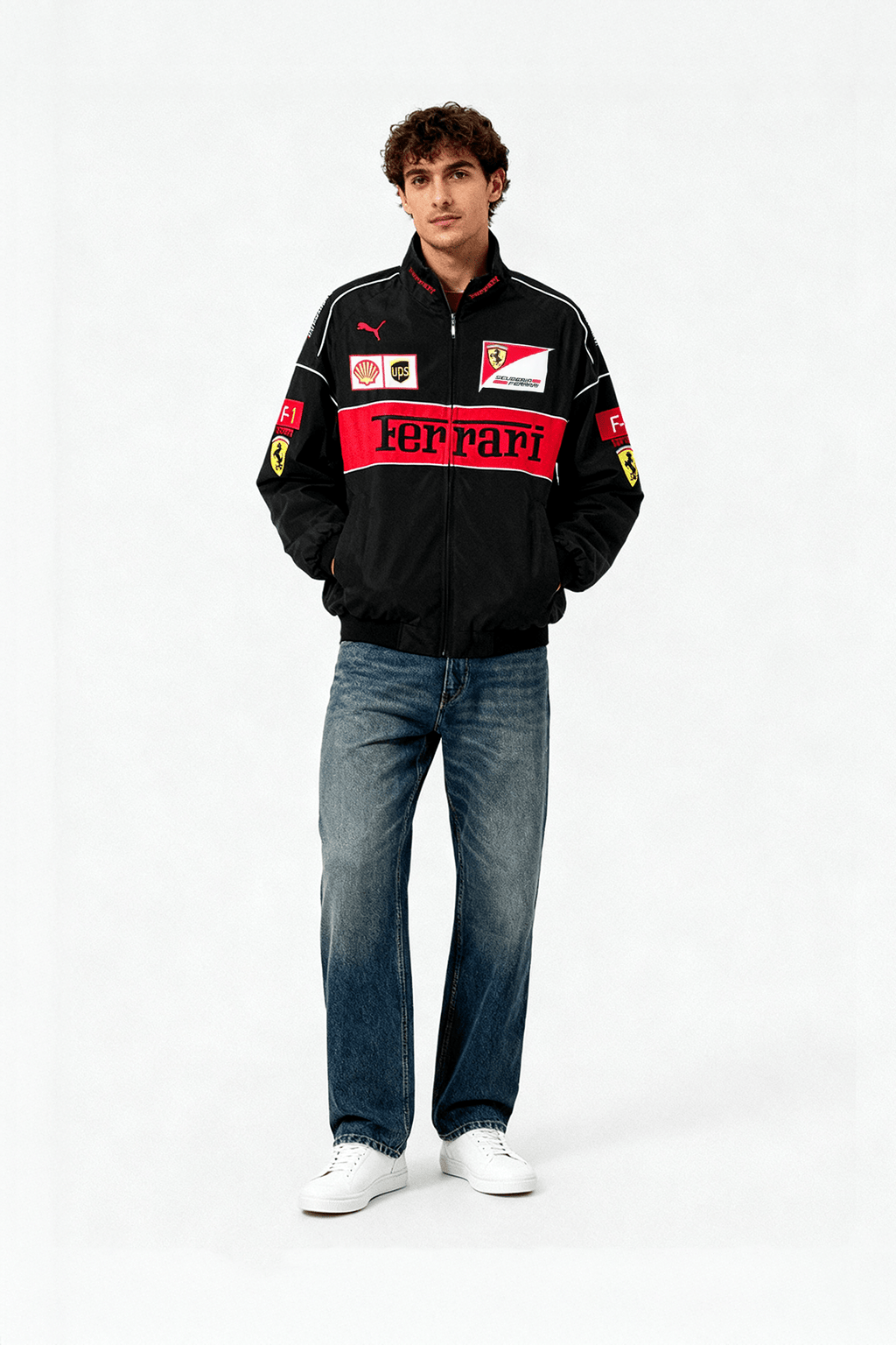 Ferrari F1 Vintage Racing Jacket - Black Edition