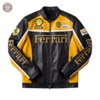 Ferrari F1 Vintage Racing Jacket - Black & Yellow Edition