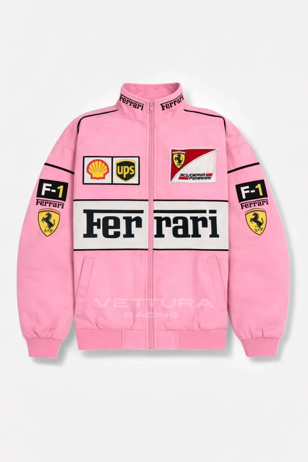 Ferrari F1 Vintage Racing Jacket - Pink Edition – Ready to Ship