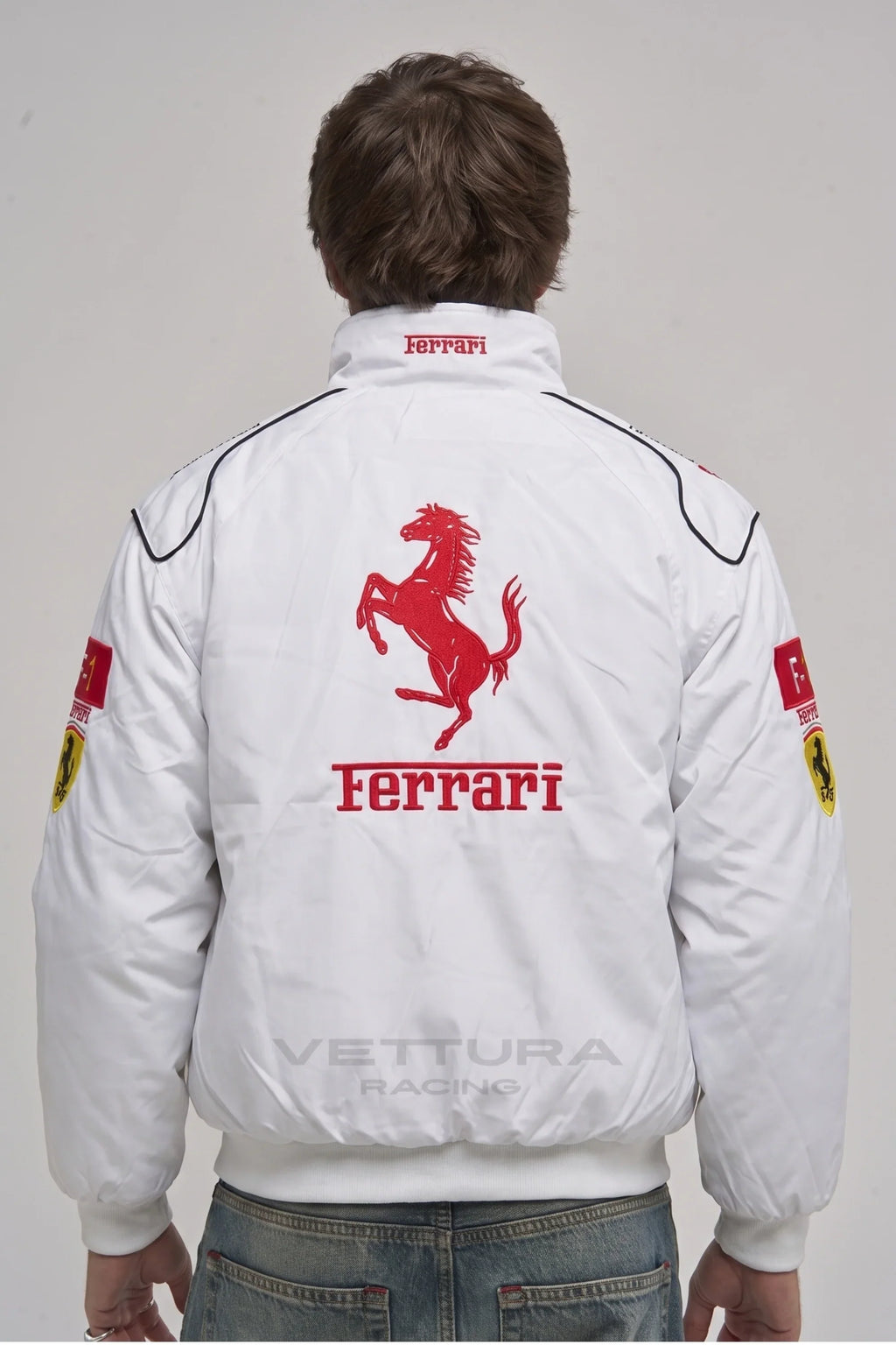 Ferrari F1 Vintage Racing Jacket - White Edition – Ready to Ship