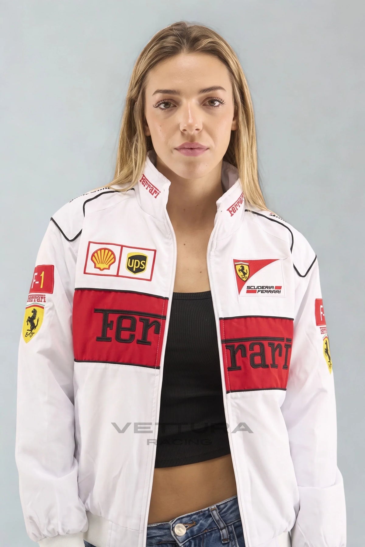 Ferrari F1 Vintage Racing Jacket - White Edition – Ready to Ship