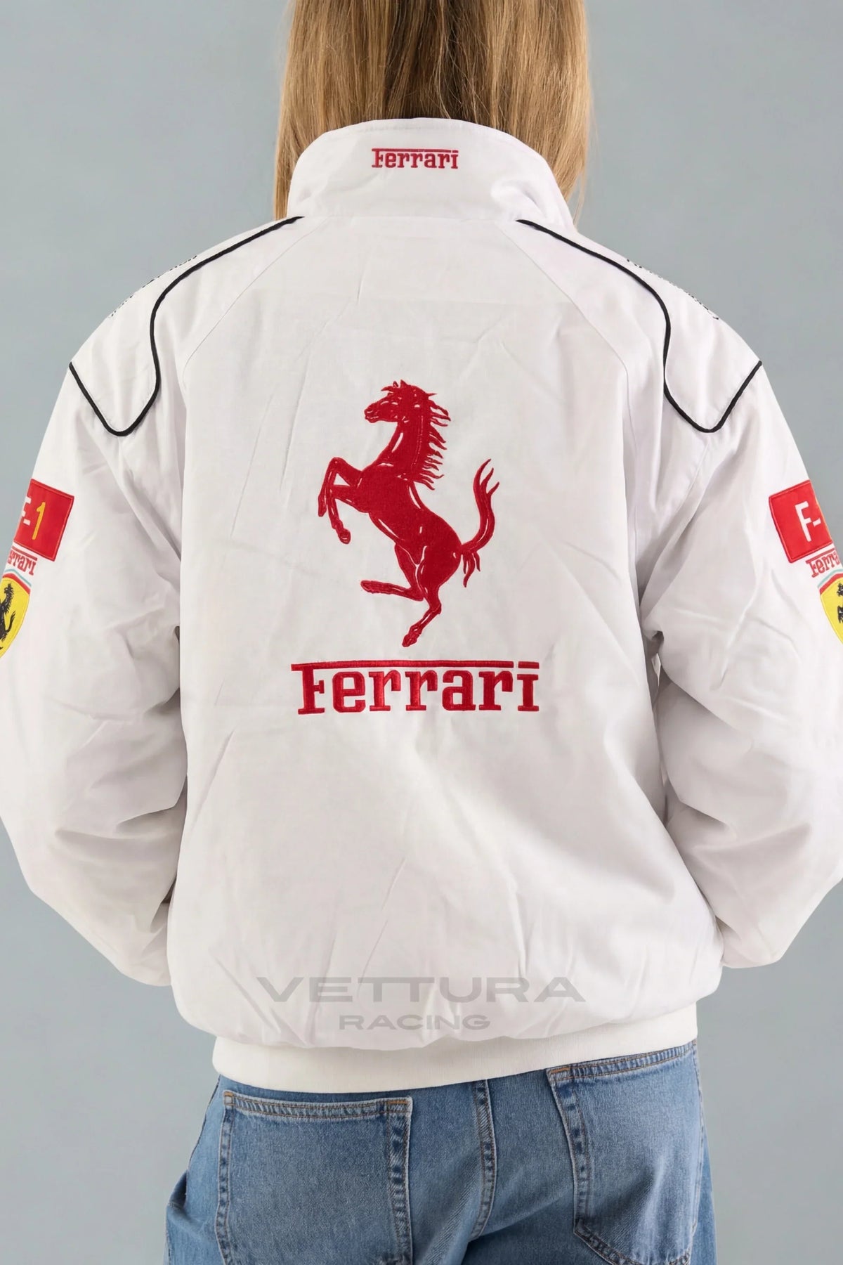 Ferrari F1 Vintage Racing Jacket - White Edition – Ready to Ship